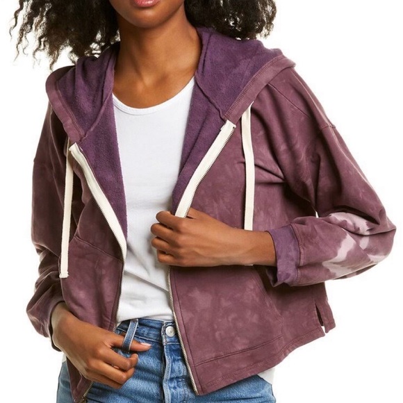 Electric & Rose Tops - ELECTRIC & ROSE WESTSIDE HOODIE COTTON BLEND FULL ZIP SIZE XS